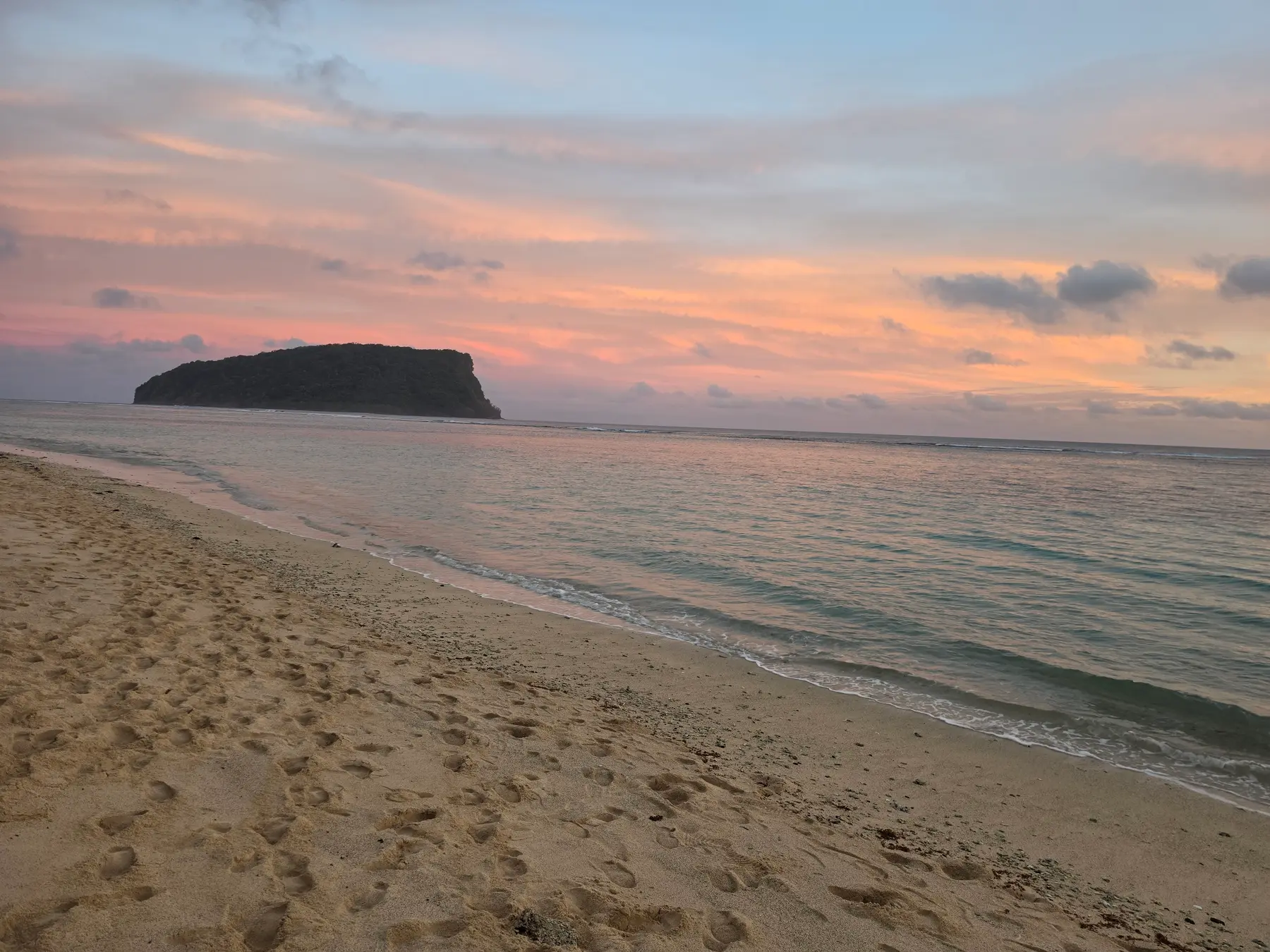 Sunset over Lalomanu Beach, Samoa
